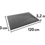 Anthrazitfarbene baliv Duschwanne 120x90 cm in Steinoptik aus robustem SMC Kunststoff.