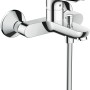Hansgrohe Logis E Wannenarmatur Aufputz in Chrom, mit Hebel und Brauseanschluss.