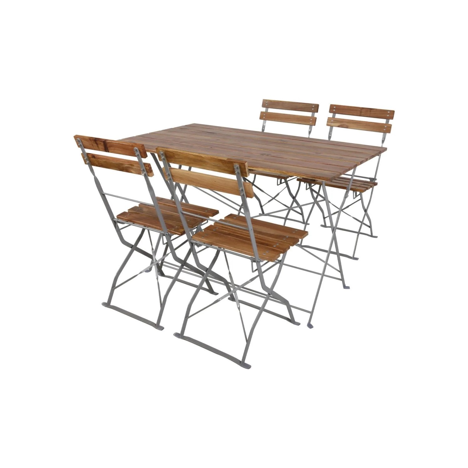 Lex Biergarten-Set Sitzgruppe Biergartenmöbel Gartenmöbel Gartentisch Stuhl 5tlg.