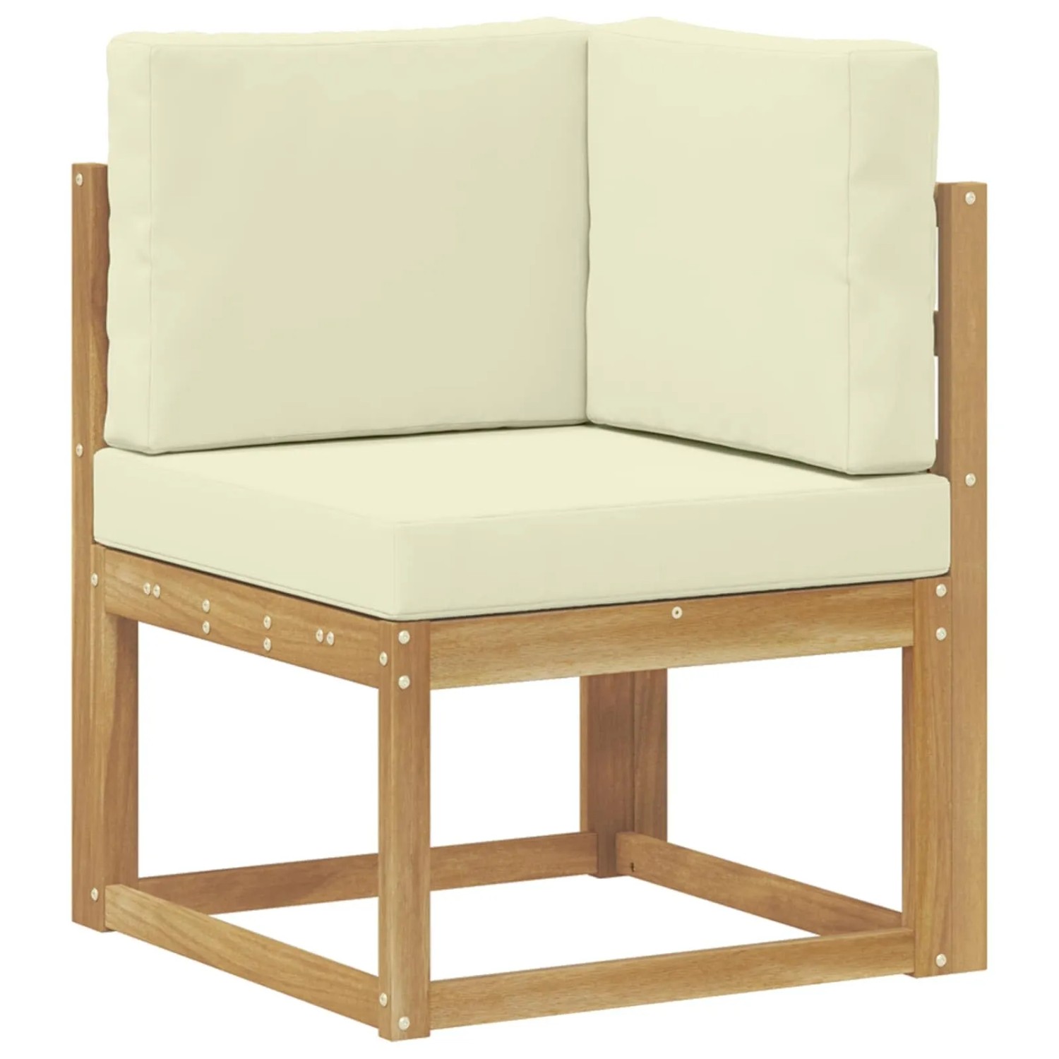 vidaXL Outdoor Ecksofa Massivholz Akazie Weiß 901468
