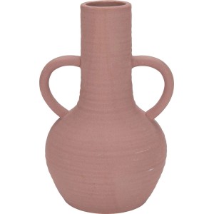 Terrakottafarbene Steingut-Vase Ancient Secrets, 20,2 cm hoch, dekoratives Wohnaccessoire.
