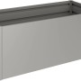 Biohort Hochbeet aus Metall, Quarzgrau-Metallic, 77x201x102 cm, für Garten und Terrasse.