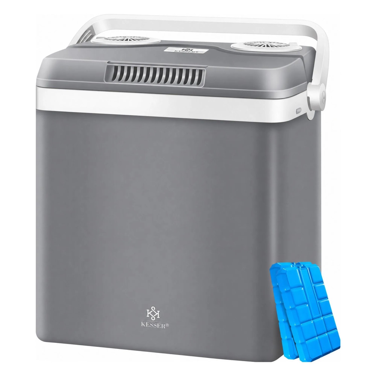 KESSER Kühlbox und Warmhaltebox für 12 V und 230 V Anschluss 32, Grau