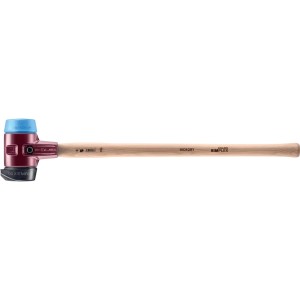Halder Simplex Vorschlaghammer Ø 80 mm Gummi   TPE-soft Blau mit Standfuß und Termpergussgehäuse