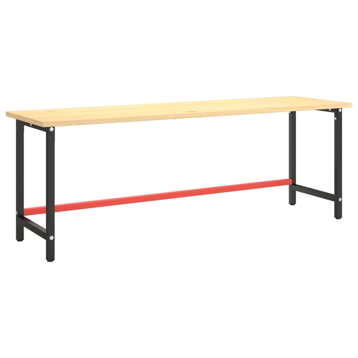 vidaXL Werkbankgestell MattSchwarz und MattRot 220x57x79 cm Metall günstig online kaufen