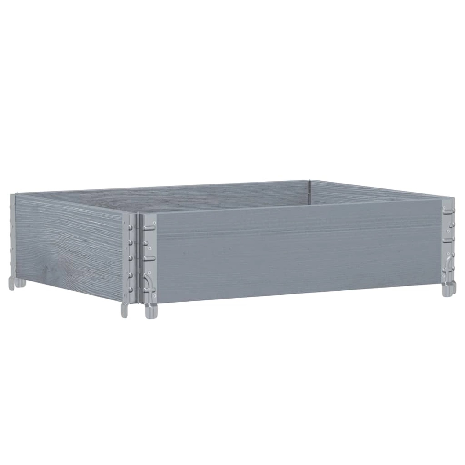 vidaXL Pflanzküsten Grau 80x60 cm Massivholz Kiefer 2098496