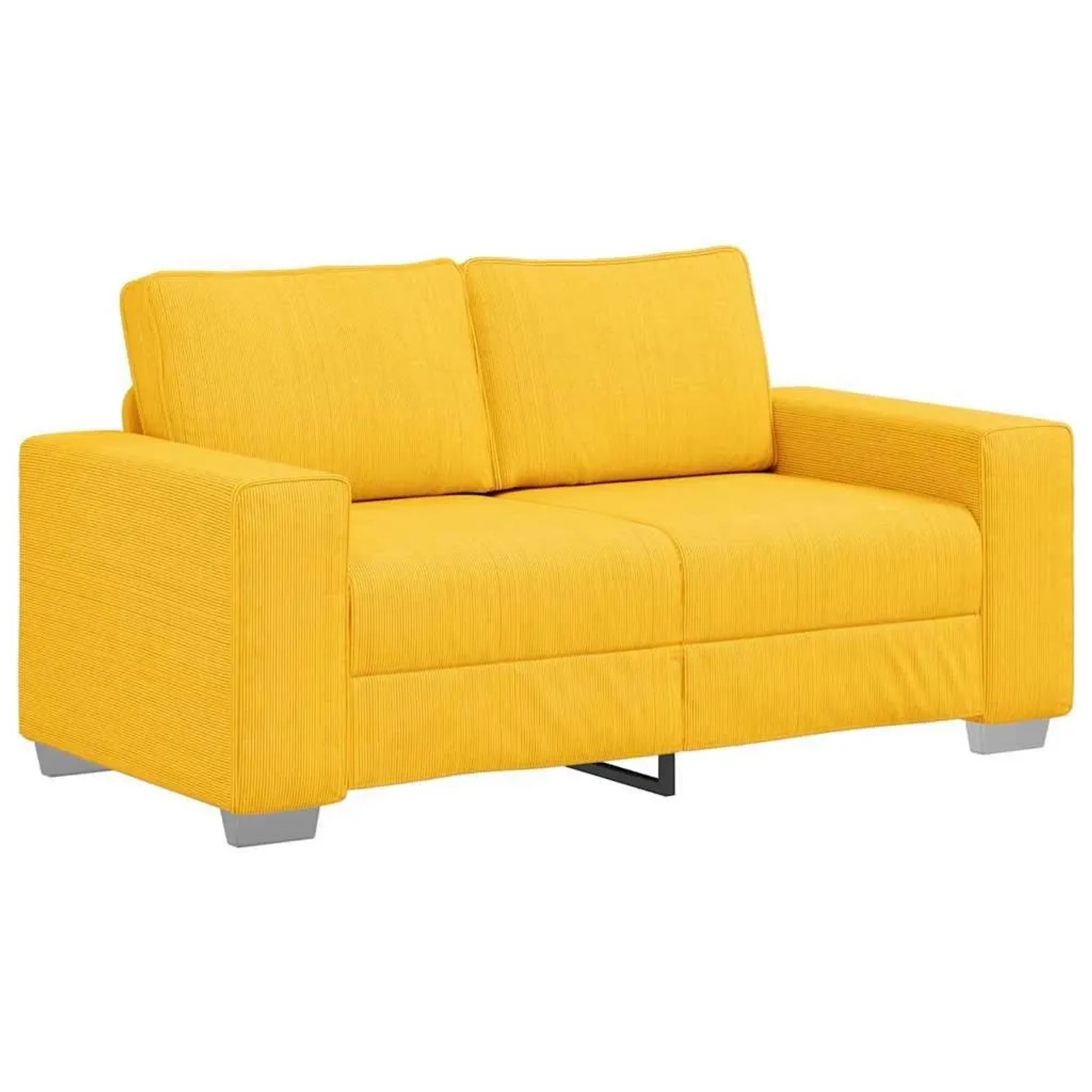 vidaXL Zweisitzer-Sofa Hellgelb 120 cm Cordstoff 4105198 günstig online kaufen