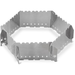 Petromax Steck-Windschutz aus Edelstahl für Feuerstellen und Feuertöpfe.