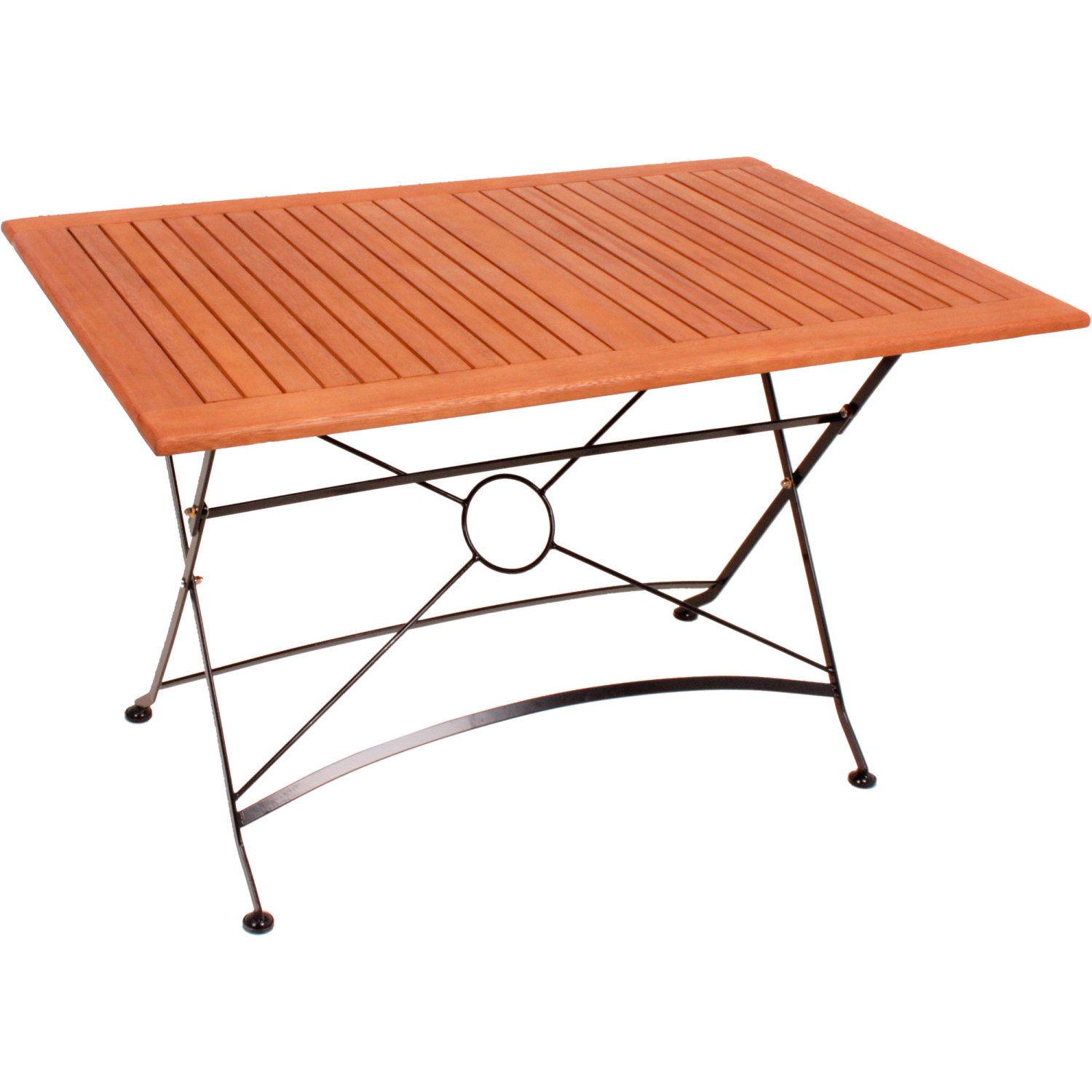 Garden Pleasure Klapptisch Wien Rechteckig Braun-Schwarz 120 cm x 80 cm günstig online kaufen