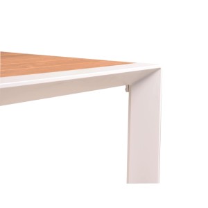 DELUKE Gartentisch JOHANN Kunststoff Natur 200x100x74cm Terrassentisch Wetterfest Outdoor Tisch