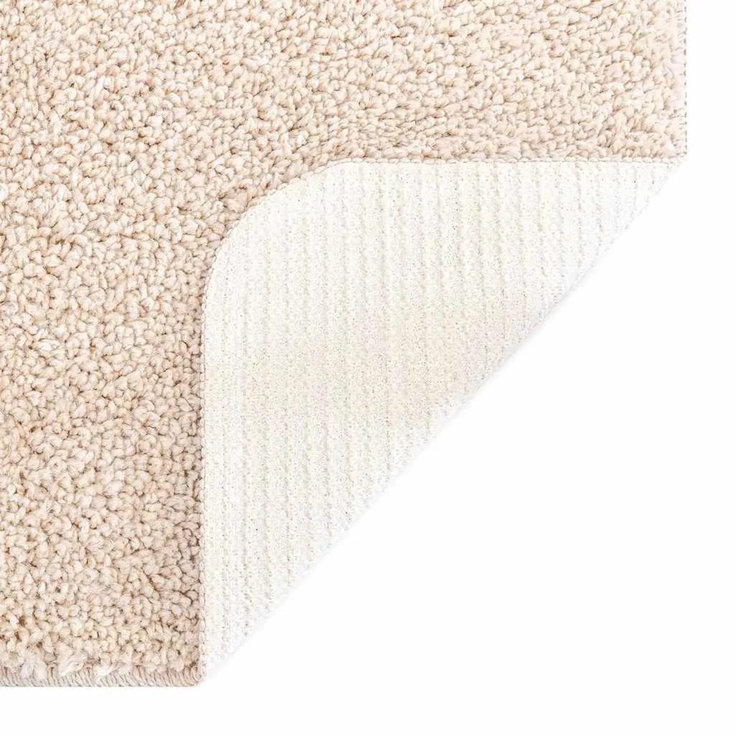 vidaXL Anti-Rutsch Shaggy Teppich Creme 160 x 160 cm PP 4019784_5