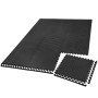 Tectake Schutzmattenset  24 Teilig Mit 48 Randstücken Je 61 x 61 cm 24Er Set 362 x 246 x 1 20 cm Schwarz