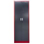 Jet-Line Kleinteileschrank Kirow, anthrazit-rot, 67cm breit, inkl. 52 Stapelboxen.