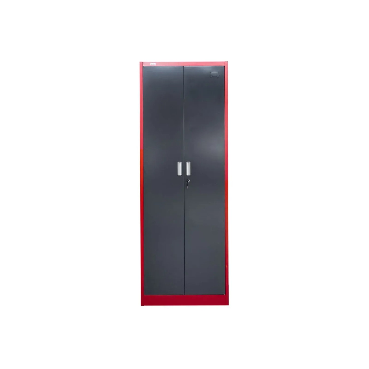Jet-Line Kleinteileschrank Kirow, anthrazit-rot, 67cm breit, inkl. 52 Stapelboxen.