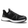 ELTEN TAIFUN XXSW BOA BLACK Sicherheitshalbschuh S3S, schwarz mit weißer Sohle, für Arbeitsschuhe.