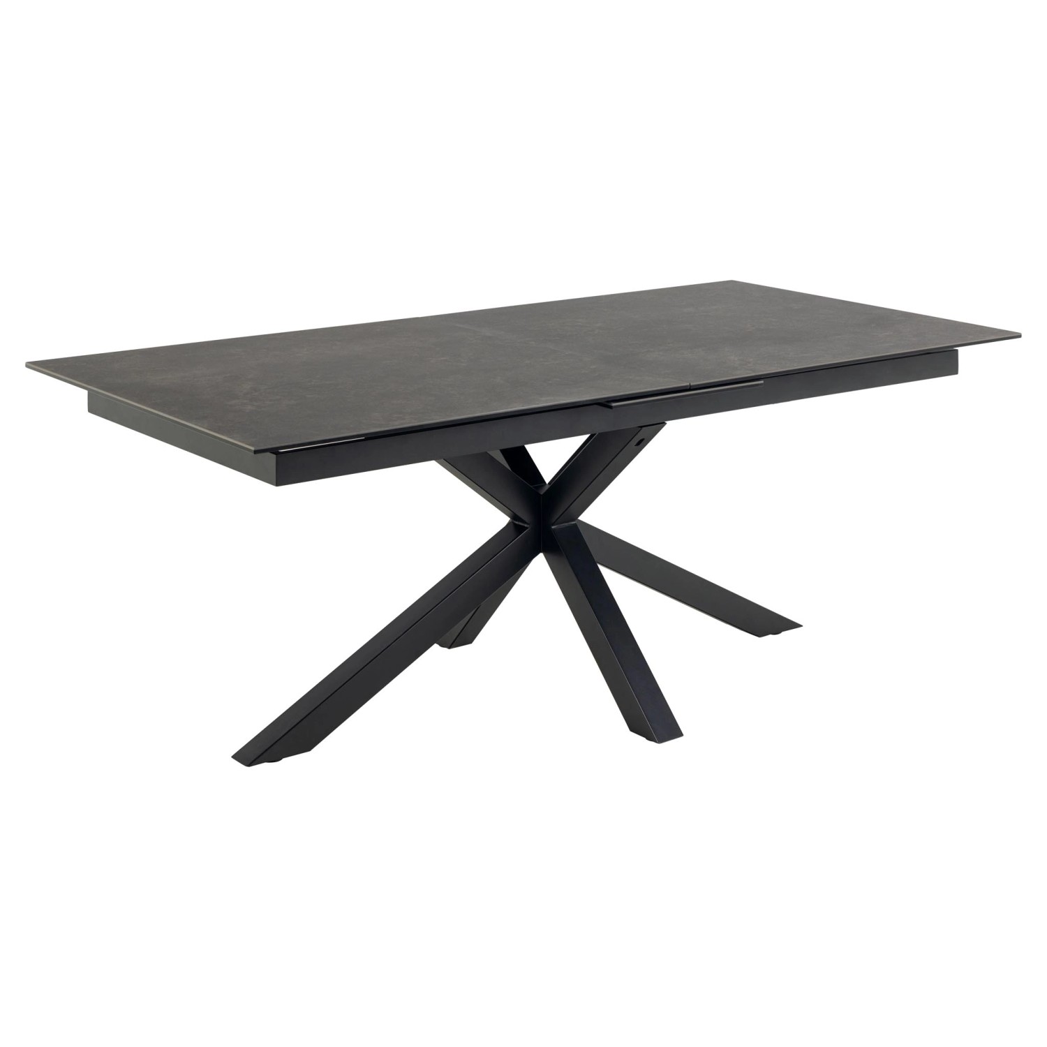 ebuy24 Heaven Esstisch 100x200/240cm inkl 1 Zusatzplatte Schwarz günstig online kaufen