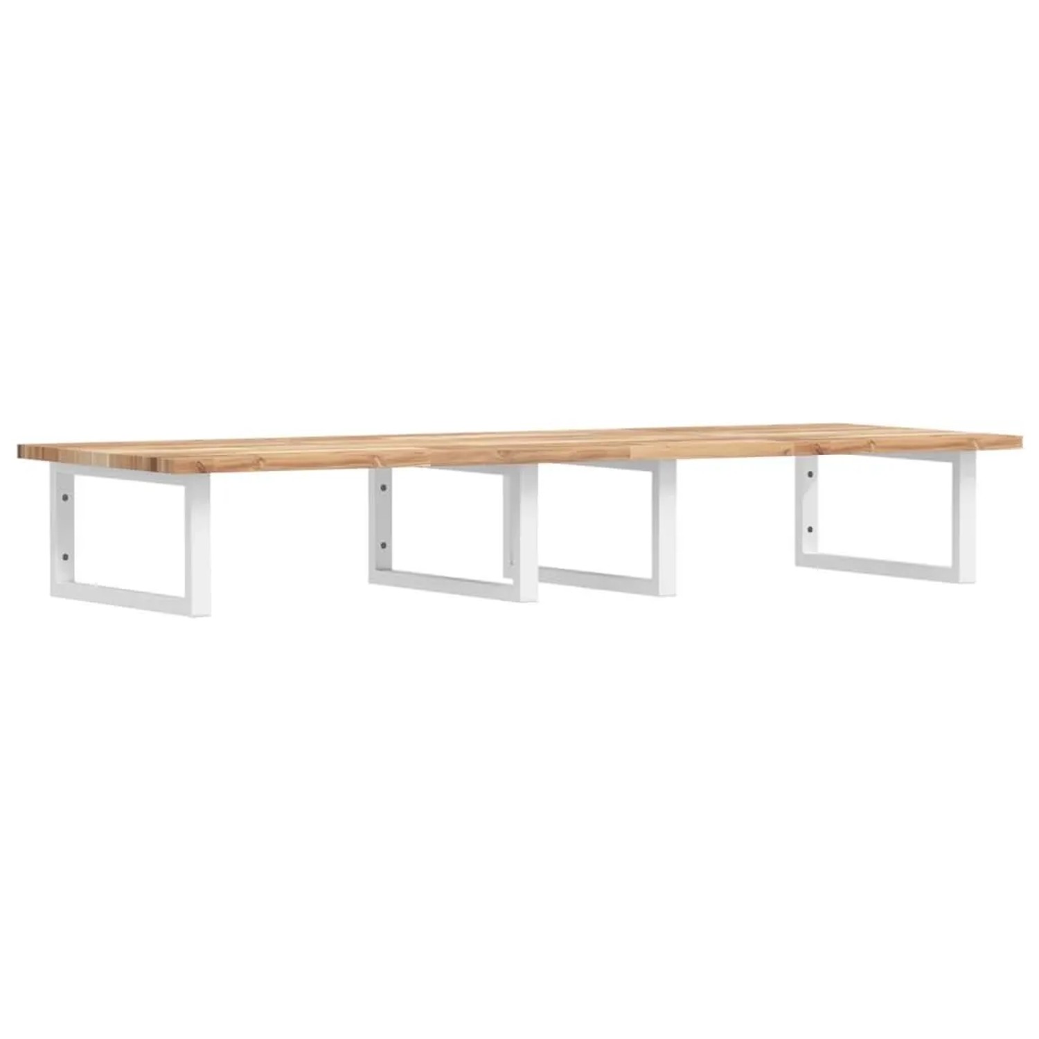 vidaXL Waschbeckenregal Wandmontage Stahl und Akazienholz 3302788