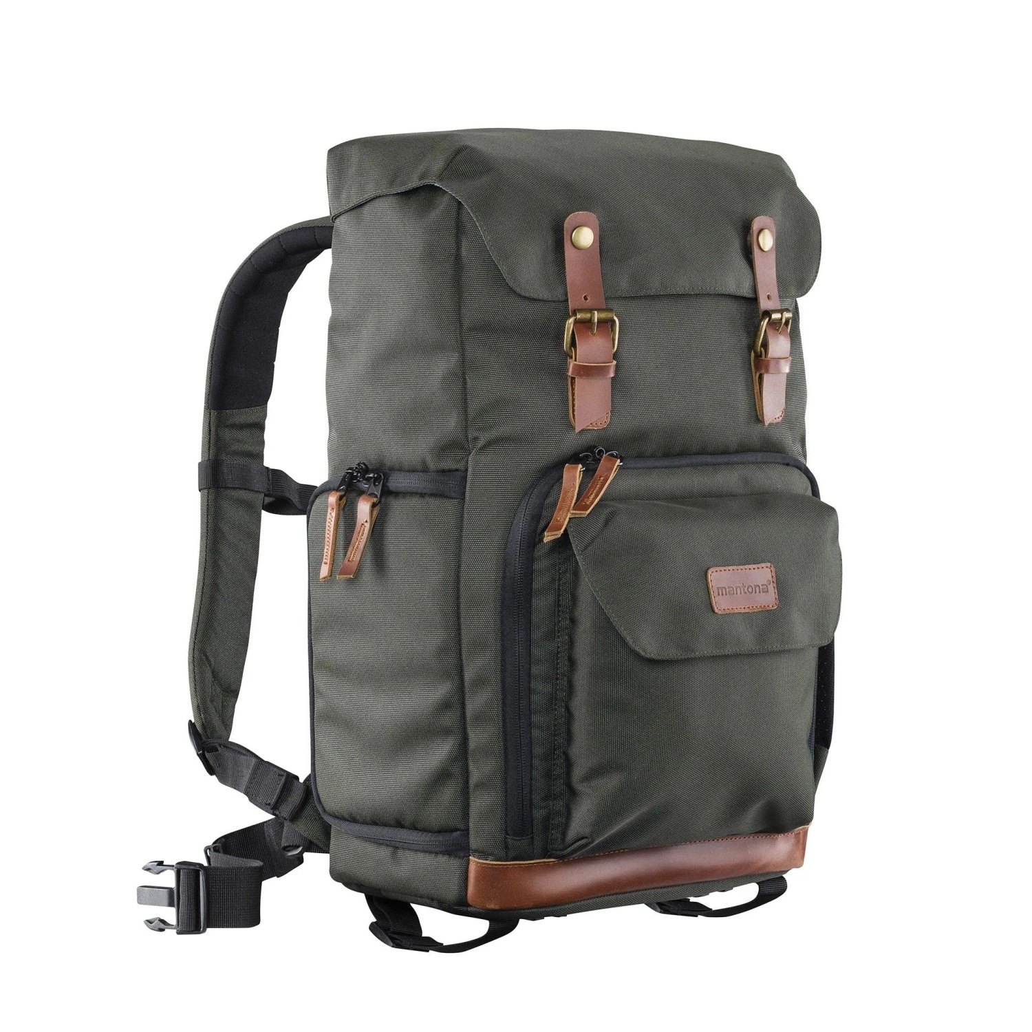 Mantona Fotorucksack Luis Grün Fototasche Kamerarucksack Kameratasche Backpack