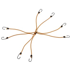 8-armige Gepäckspinne mit Metallhaken, 80cm, zur Ladungssicherung im Auto.