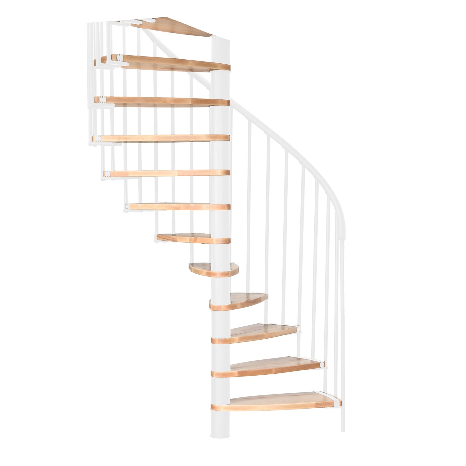 Minka Spindeltreppe Luna Buche-Weiß günstig online kaufen