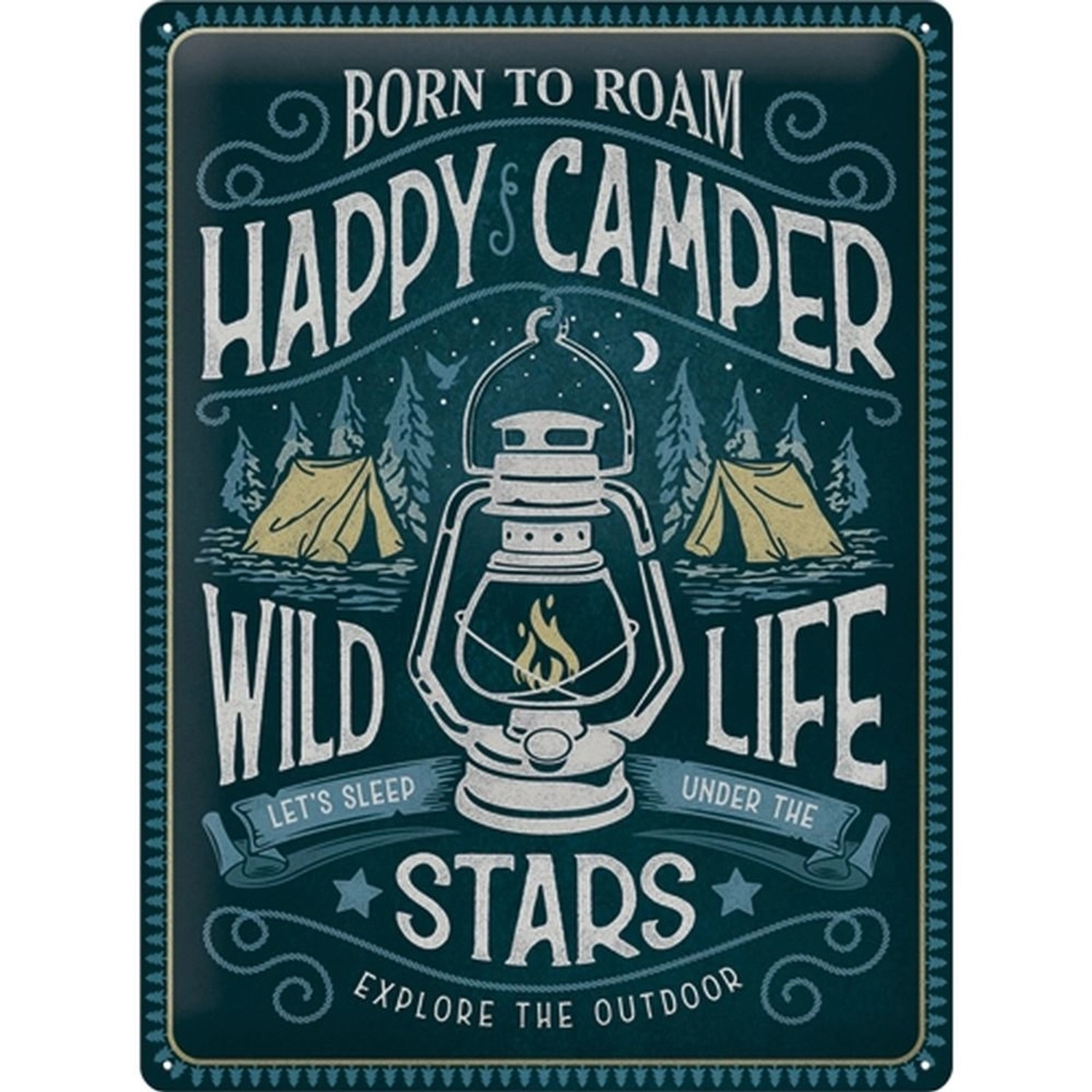 Nostalgic-Art Blechschild 30 x 40 cm - Outdoor & Activities - Happy Camper günstig online kaufen