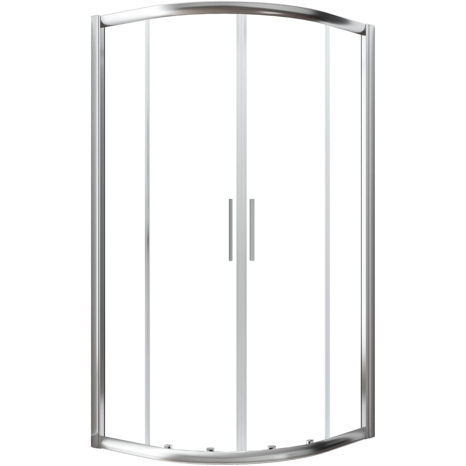 Schulte Runddusche II 100x100 cm mit Kristallglas und Aluminiumprofilen.