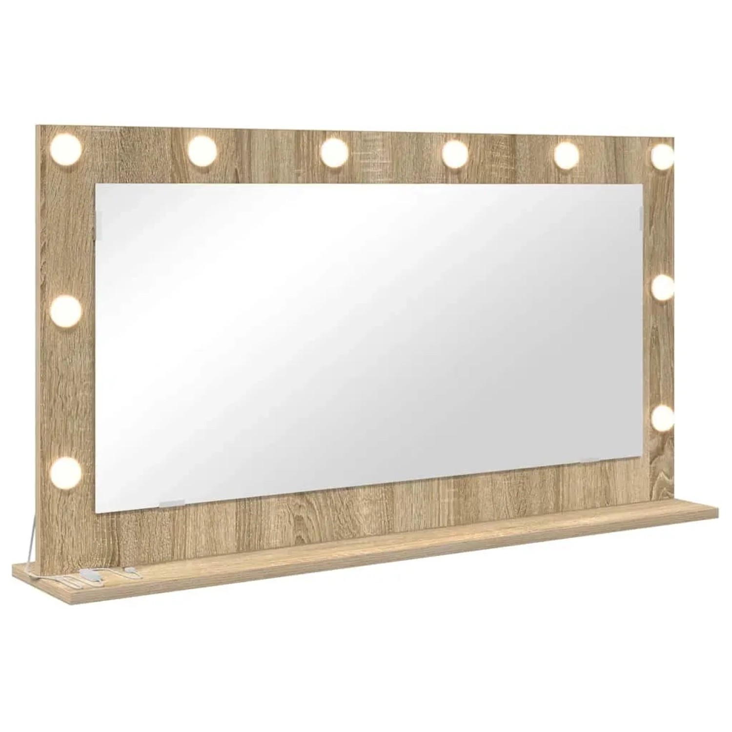 vidaXL Waschtischspiegel Rechtwinklig Sonoma-Eiche 100 x 55 x 18 cm 868303