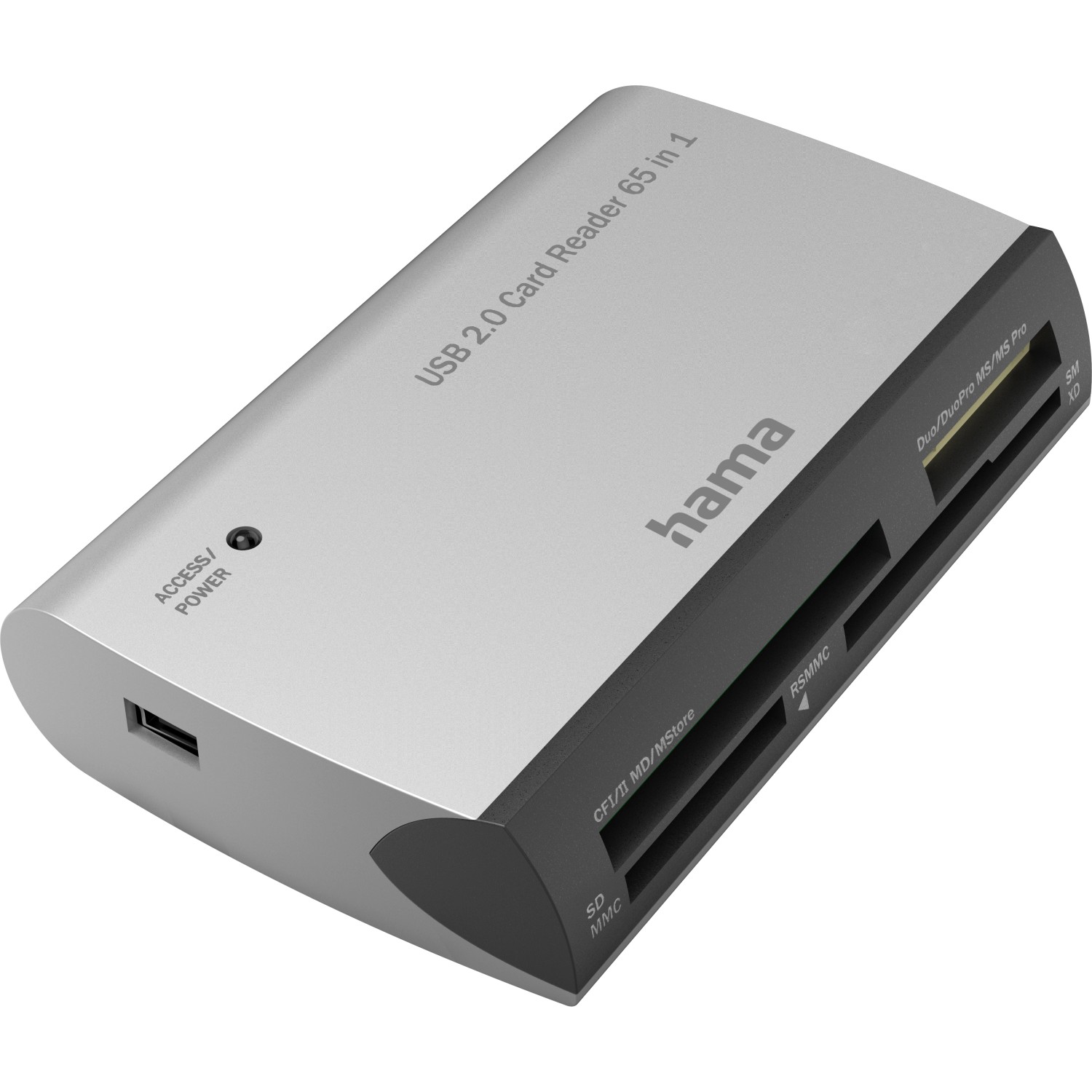 Hama USB-Kartenleser All in One USB 2.0 USB-A-Stecker Silber