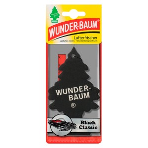Wunderbaum Lufterfrischer Black Classic für Auto, Duftbaum in Schwarz.