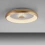 LED-Deckenleuchte Vertigo in Messing-Optik, Ø 61,5 cm, mit Kristalleffekt.