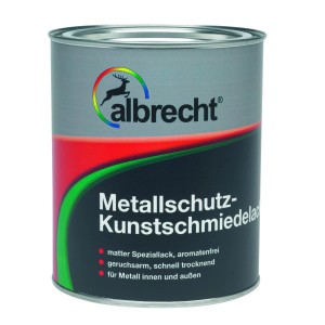 Dose Albrecht Metallschutz-Kunstschmiedelack, Anthrazit matt, 375ml. Metalllack für Innen- und Außen.