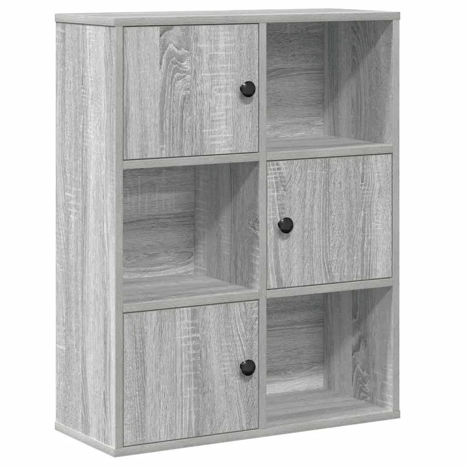 vidaXL Bücherregal Grau Sonoma 60x24x76,5 cm Holzwerkstoff 860387 günstig online kaufen