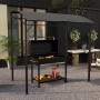 Outsunny Grillpavillon mit Grill und Zubehör unter dunklem Polyesterdach.