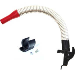 Flexibler Ausgießer rot für Metall-Kraftstoffkanister (5 l) mit Halterung. Pannenhilfe für Benzin, Diesel, E10.