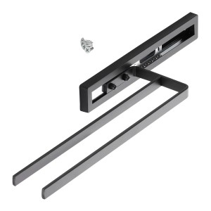 SOTECH Handtuchauszug STYLE, 2-armig, schwarz, mit Befestigungsschrauben.
