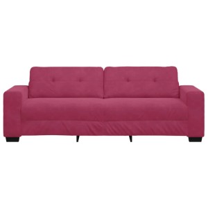 vidaXL 3-Sitzer-Sofa Weinrot 180 cm Samt 4105138
