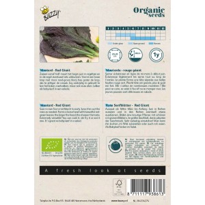 Buzzy Organic Roter Senf 'Red Giant' Bio Samen Ca. 1 g Frühe Aussaat