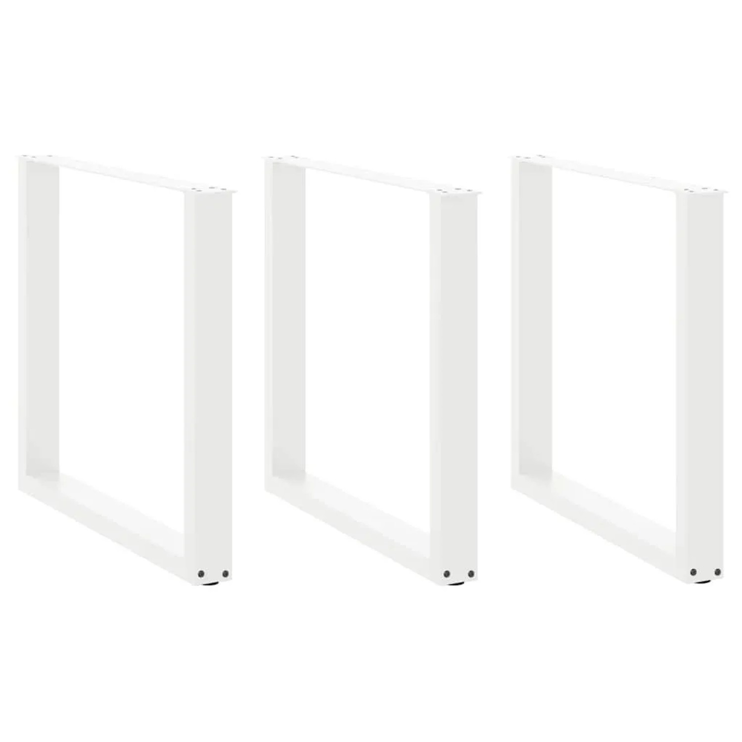 vidaXL Esstischbeine U-Form 3 Stk Weiß 80x72-73 cm Stahl 4013205