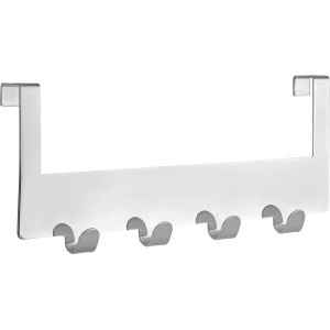 Siro Türgarderobe mit 4 Haken, Chrom glänzend, zum Einhängen an der Tür.