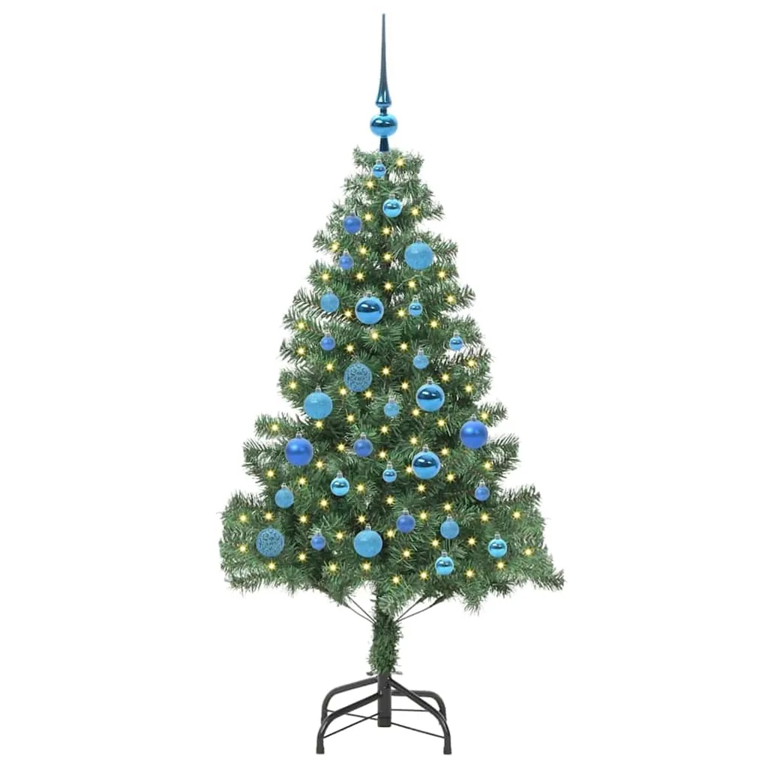 vidaXL Weihnachtsbaum mit 150 LEDs mit Ständer Grün 150 cm PVC 3396374