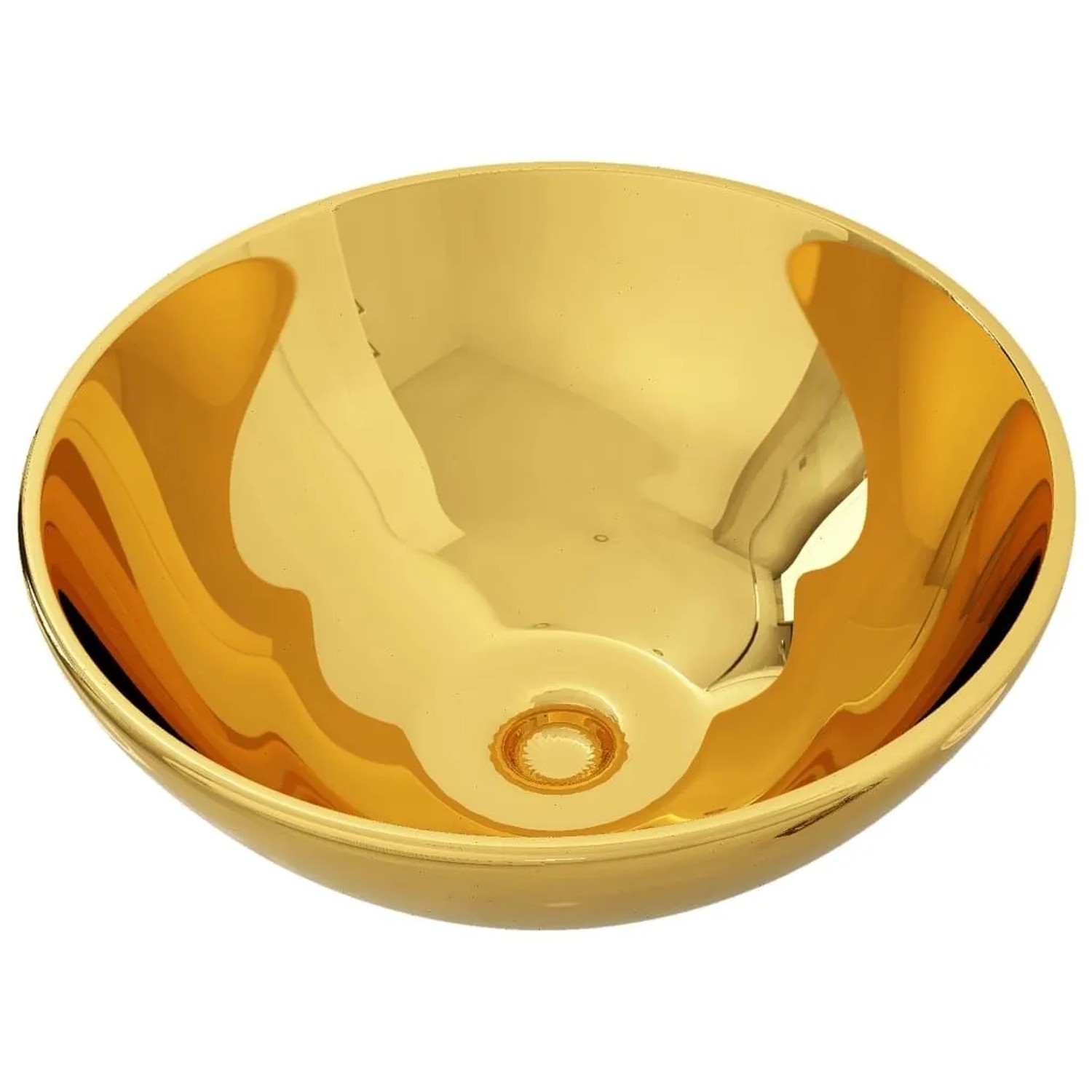 vidaXL Waschbecken 32,5 x 14 cm Keramik Golden 143484 günstig online kaufen