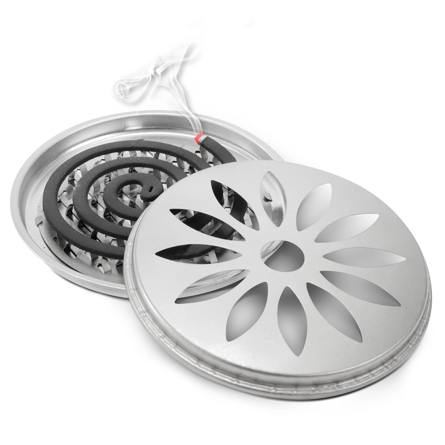 Gardigo Citronella Räucher Set Metallbox Grau Metallic