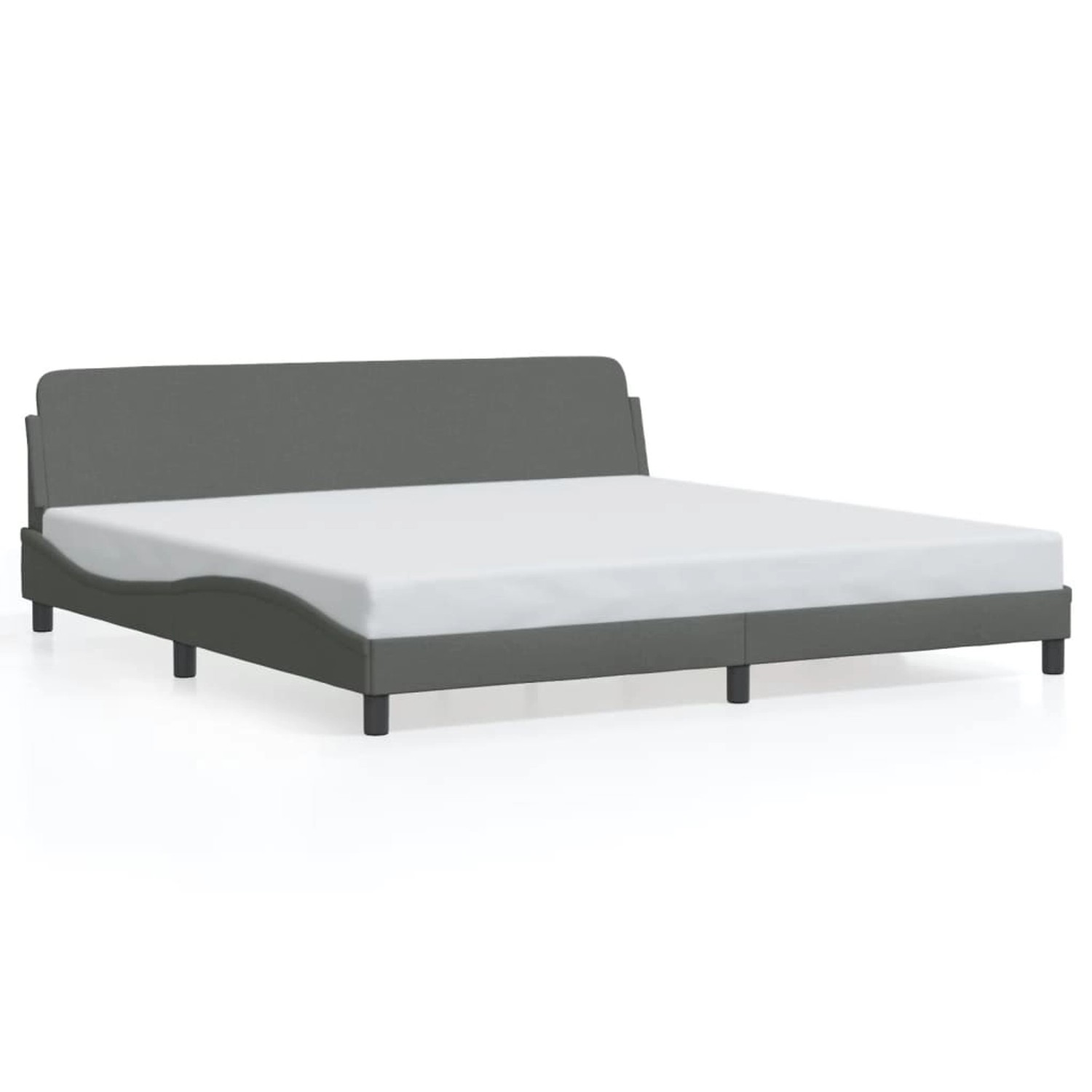 vidaXL Bettgestell Dover Dunkelgrau 200x200 cm Stoff 373246 günstig online kaufen