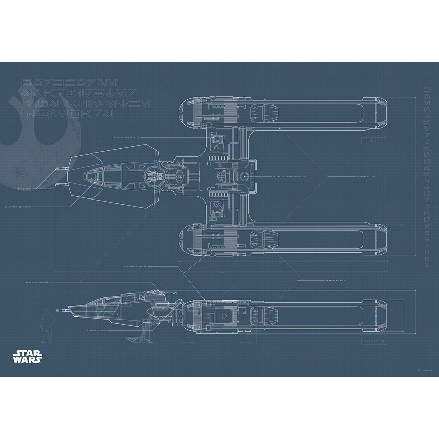 Komar Poster "Star Wars Classic RMQ Yavin Y-Wing", Star Wars, (1 St.), Kind günstig online kaufen