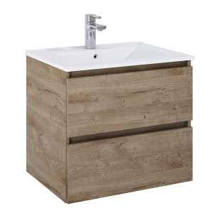 Roca Waschtischunterschrank Evelyne Basic, 60 cm, Canela Eiche mit 2 Schubladen.