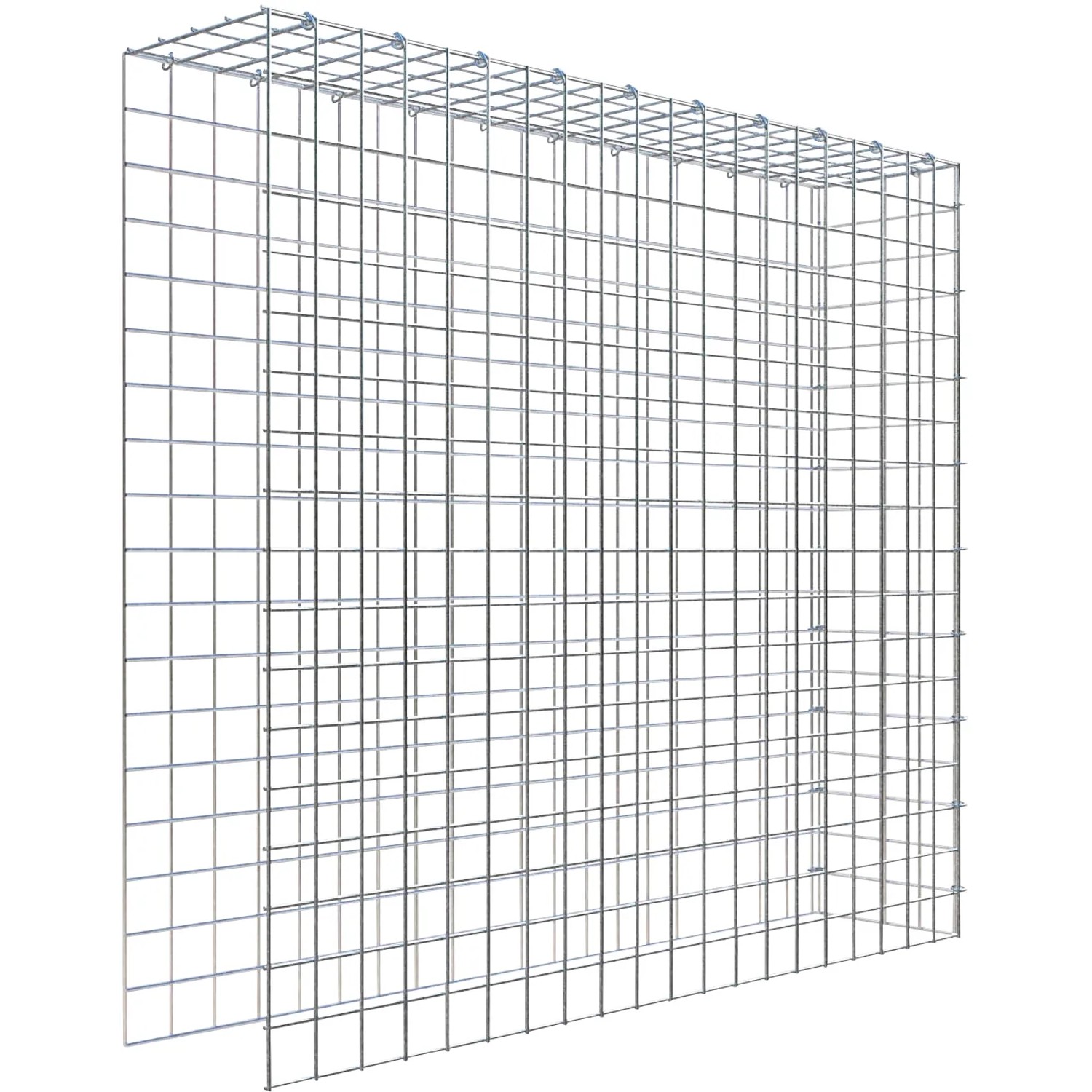 Gabiona C-Ring-Gabione-Anbaukorb Typ 4 90 x 100 x 20 cm Maschenw 5 x 5 cm