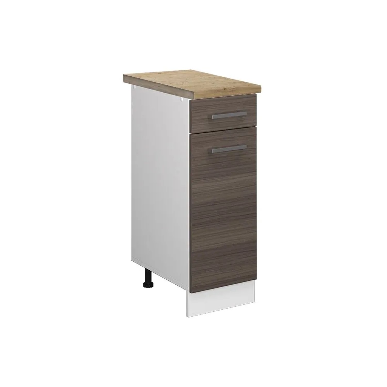 Vicco Küchenunterschrank R-Line Schubladenschrank für die Küche Grau Weiß 30 cm AP Eiche