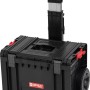 Qbrick System Pro Cart Werkzeugbox mit Rädern und Teleskopgriff, ideal für den mobilen Transport.