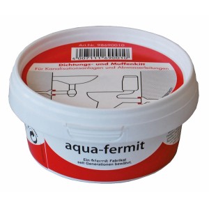 Kirchhoff Aqua-Fermit Dichtmasse, 250g Tube, weiße Dichtpaste für Sanitär- und Trinkwasserbereich.