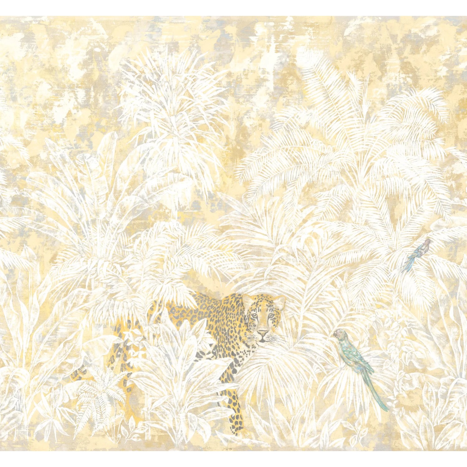 Komar Fototapete Vliestapete Jungle Maze, glatt, bedruckt, geblümt, floral, realistisch, 300 x 280 cm
